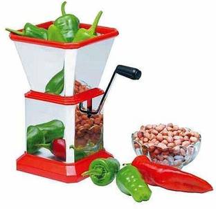 jalaram Stainless Steel Onion Cutter Chopper/Chilli Cutter/Vegetable Cutter/Mirchi Cutter/Nut Cutter/Dry Fruit Cutter 1-Piece Vegetable Chopper (pack of 1) Vegetable & Fruit Grater & Slicer