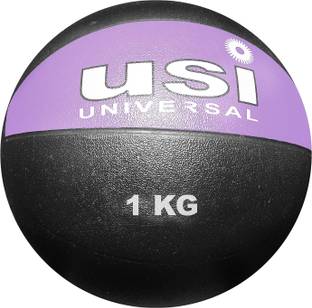 usi Medicine Ball , 1Kg Rubber Medicine Ball High Bounce Ideal for Home Gym Fitness Medicine Ball