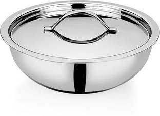 bhalaria Bhalaria Triply Tasla 18Cm W/Lid & Handle Tasla with Lid 1 L capacity 18 cm diameter