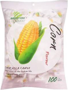 Haoliyuan Corn Toffee Gummy Milk Fruit Candy 100pcs (Imported) Corn Candy