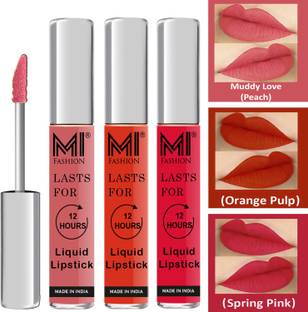 MI FASHION Fuller Lips Single Stroke Application Liquid Matte Lipstick Set Vocal Code no 545