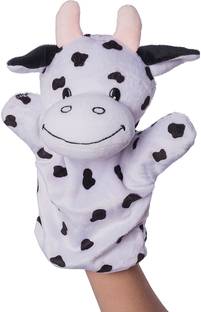 Dimpy Stuff Cow Character hand Puppet Hand Puppets