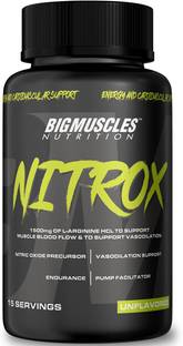 BIGMUSCLES NUTRITION NITROX- L Arginine 4500mg 15 Servings Nitric Oxide Supplement for Muscle Growth