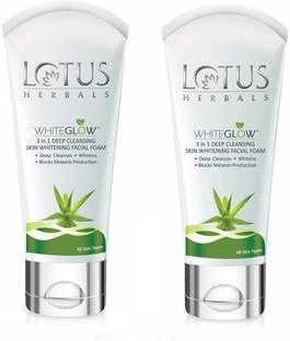 LOTUS WhiteGlow 3-In-1 Deep Cleansing Skin Whitening Facial Foam Face Wash