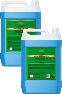 Skiura Liquid  (Pack of 2) kills 99.99% germs and infection without water with triple action formula sanitizes hands, pH balanced, nourishes skin Can Hand Sanitizer Can