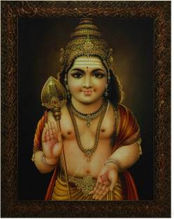 Indianara LORD MURUGAN SWAMY (2830) Digital Reprint 13 inch x 10.2 inch Painting