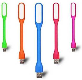 Harcov Combo of 5 Flexible Portable Bendable Lamp Mini USB LED Lights USB Light for Power Bank Led Light