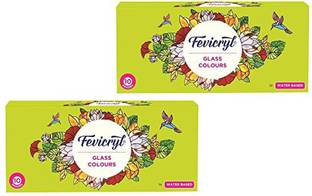 Fevicryl Pidilite Water Based 115 ml Glass Colours - Set Of 2