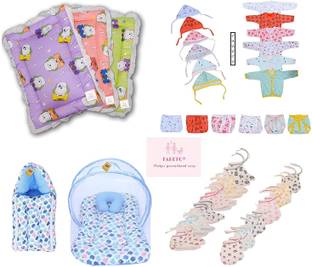 Fareto Just Born Daily Essential Clothing Combo Set All In One(0-3Months)(Total Items: 35)