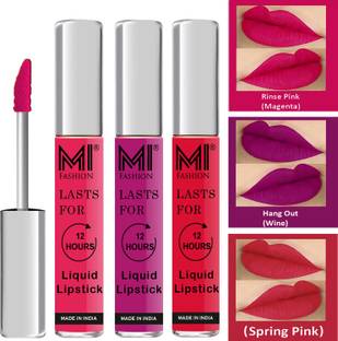MI FASHION Water Proof Long Lasting Matte Liquid Lipstick Combo Set Code no 1750
