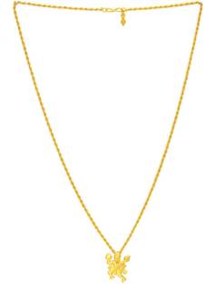 Jagsun Elegant Jewelry Pawan Putra Hanuman Bajrangbali Locket With Chain Gold-plated Gold-plated Stainless Steel, Metal, Alloy Locket
