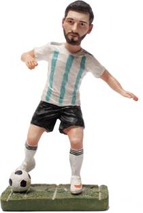 Wowheads Messi Figurine 5inch Football Soccer Barcelona Argentina Handmade Fragile