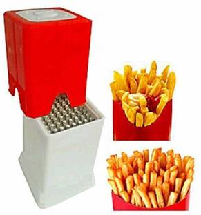 MITTALANDSONS by MYCO Plastic Potato Chipser French Fries, Potato Finger Chips Cutter (Red) Vegetable Slicer