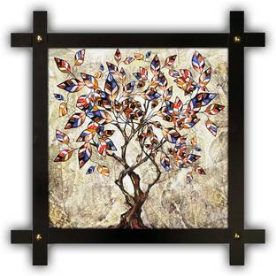 Poster N Frames Cross Wooden Frame Hand-Crafted with photo of Hand Painting Landscape Scenery 18293 Digital Reprint 16.5 inch x 16.5 inch Painting