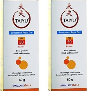 Taiyu Sunscreen - SPF 50 PA+++ Sunscreen Aqua Gel Pack of 2.
