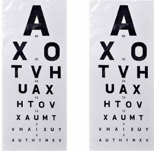 ASF UNIVERSAL (Set of 2 pcs) English Eye 20 Feet Distance Vision Test Chart