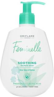 Oriflame Sweden FEMINELLE Soothing Intimate Wash Aloe Vera & Mallow Intimate Cleansing Liquid 300 mL Intimate Wash