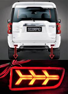 EliteAuto Premium Quality 3-Arrow Design Back Bumper Reflector LED Brake DRL/Reflector Light Car Reflector Light