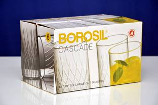 BOROSIL (Pack of 6) BN430120026 ( Cascade Glasses ) Glass Set Water/Juice Glass