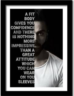 Virat Kohli Motivational Quotes Wall Poster | Virat Kohli Inspirational Quotes Framed Wall Posters | Motivational Quotes Frame for Office Wall School Study Room College Institute Students Enterpreneur Classroom and Home|Inspirational Quotes Wall Frame | Motivational Quote Framed Poster for Home Decoration | Quotes Wall Frame Posters - Black and White Poster Paper Print