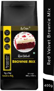 La Casa Red Velvet Brownie Mix | Vegan | Fudgy | Extra Soft | 400 g