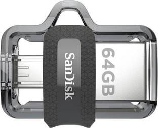 SanDisk Dual SDDD3-064G-I35 64 GB OTG Drive 64 GB Pen Drive Compatible with Laptop, Mobile, Gaming Console, Desktop Computer USB 3.0 Plastic Case