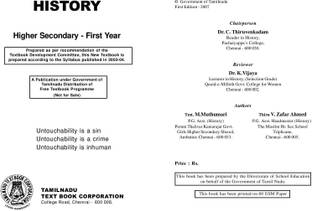History Higher Secondary -First Year