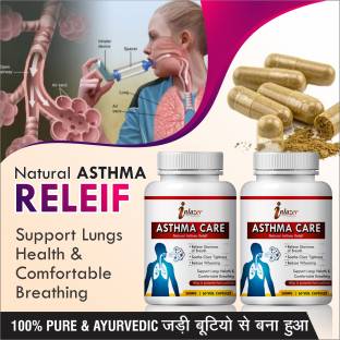 inlazer Asthama Care Herbal Capsules For Help in asthma problems 100% Pure Ayurvedic
