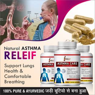 inlazer Asthama Care Herbal Capsules For Help in asthma problems 100% Pure Ayurvedic