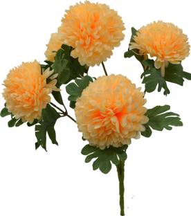 decormasters Artificial Flower Bunch Chrysanthemum Beige Chrysanthemum Artificial Flower