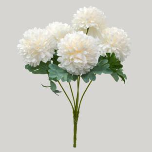 decormasters Artificial Flower Bunch Chrysanthemum White Chrysanthemum Artificial Flower