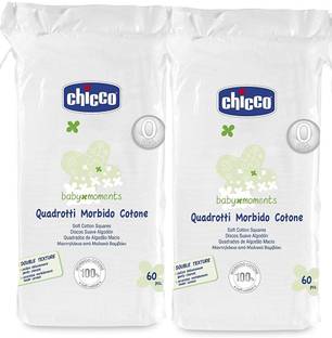Chicco SOFT COTTON SQUARES , Twin pack