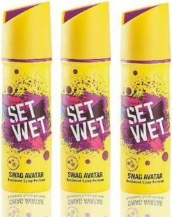 SET WET Swag Avatar Deodorant Deodorant Spray - For Men (150 ml, Pack of 3) Body Spray  -  For Men & Women