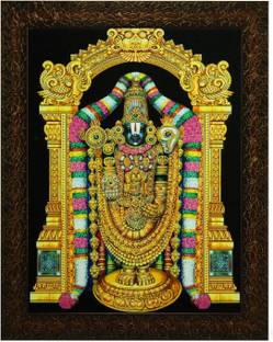 Indianara LORD TIRUPATI Painting (2844) Digital Reprint 13 inch x 10.2 inch Painting