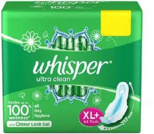 Whisper Ultra Clean XL+ Sanitary Pad pack of 44 Sanitary Pad