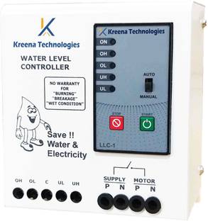 kreena technologies Micro controller based Fully Automatic Water Level Controller and Indicators For Up and Down Tank With 6 Sensors Wired Sensor Security System