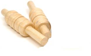 HACKERX Wood Original Hand Made Cricket Wooden Bails for Stumps (Set Of 2) Standard Bail Standard Bail