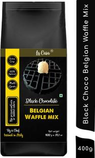 La Casa Black Bourbon Waffle Mix | Pancake Mix | Multigrain | Vegan | Egg-Less | Extra Crisp | 400 gms | 400 g