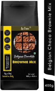 La Casa Dark Chocolate Brownie Mix | Vegan | Fudgy | Extra Soft | 400 gms | 400 g