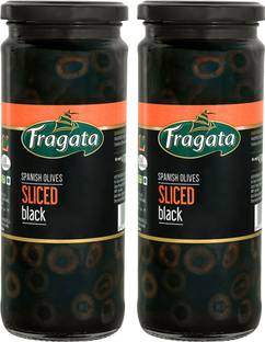 Fragata Olives Sliced Black 430g (Ideal for Pizzas and Salads) Pack of 2 Olives