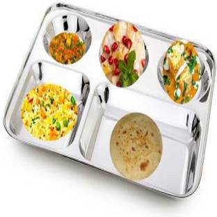 Vedant VEDANTSTEET/TOP /BHOJAN SET /PACK OF /(1) BHOJAN THALI Dinner Plate