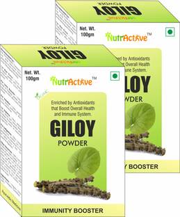 NutrActive Organic Giloy Powder | Geeloh | Guduchi - Tinospora Cordifolia
