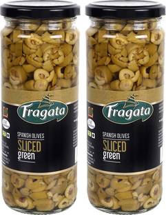Fragata Olives Sliced Green 450g (Pack of 2) Olives