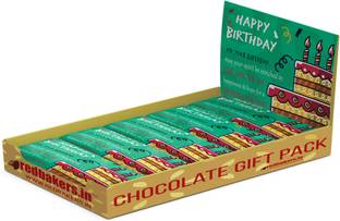redbakers.in Happy Birthday MintCake 10 Chocolates Gift Pack Bars