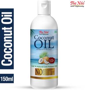 The Nile 100 % Pure Coconut Oil, Natural Kerala Cold Pressed Oil for Skin, Hair Regrowth, Eyebrows, Eyelashes, Lips, nails _ No Parabens, Sulphate, Silicones, Color Hair Oil
