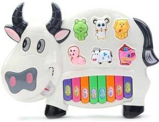 BabyBaba HIGH QUALITY MUSICAL COW EDUCATIONAL PIANO KEYBOARD TOY GAME FOR KIDS CHILDREN FOR ALL KIDS