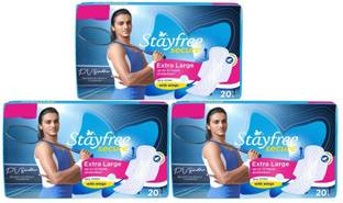 STAYFREE Secure Cottony XL Wings Sanitary Pad