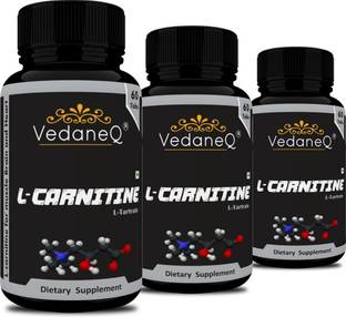 VedaneQ L-Carnitine L-Tartrate 1000 mg for muscle, brain & Heart, fat burner supplements