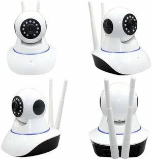 Gannu 360 Degree Security Camera 1080P Resolution, Rotatable Video Dual Antenna Webcam 1080 HD  Webcam with Built-In Microphone with Night Vision Ethernet Connectivity