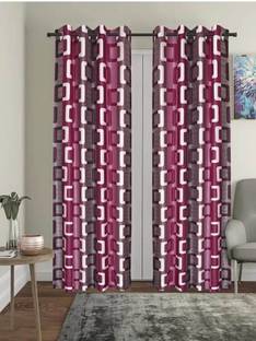 Sehbhagi 153 cm (5 ft) Polyester Window Curtain (Pack Of 2)